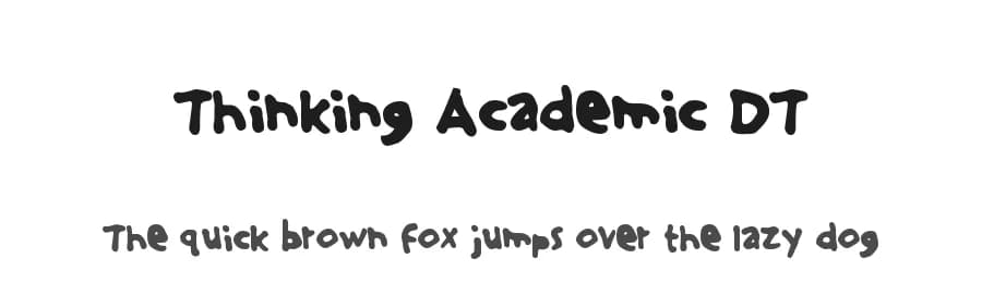 Thinking Academic DT by Xerographer Fonts — Script Handwritten Font