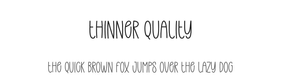 Thinner Quality by Andi Moz — Script Handwritten Font
