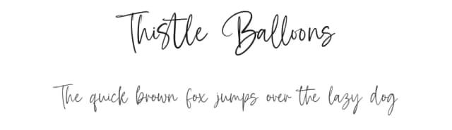 Thistle Balloons by Ditatype — Script Handwritten Font