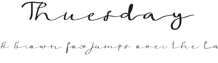 Thuesday by Edric Studio — Script Handwritten Font