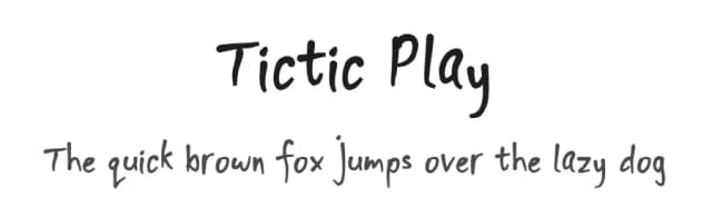 Tictic Play by Midfont Studio — Script Handwritten Font