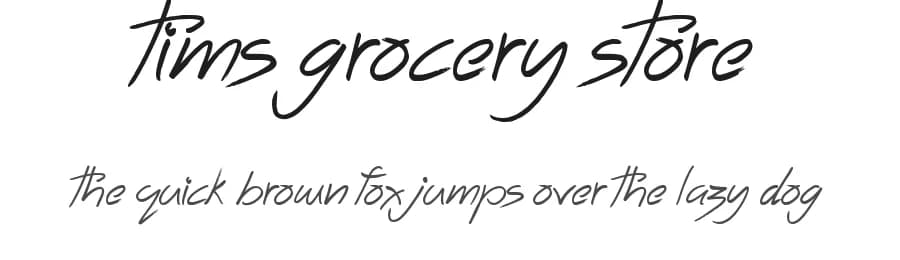 Tims Grocery Store by JSH creates — Script Handwritten Font