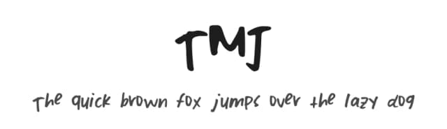 TMJ by Thomas Jones — Script Handwritten Font