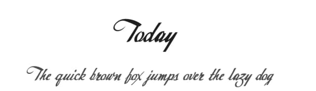 Today by StereoType — Script Handwritten Font
