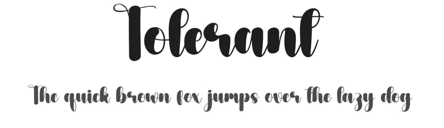 Tolerant by Andi Moz — Script Handwritten Font