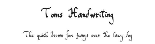 Toms Handwriting by Omega Font Labs — Script Handwritten Font