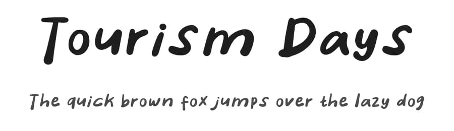 Tourism Days by KhurasanΒ β Script Handwritten Font