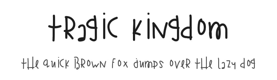 Tragic Kingdom by Des Gomez — Script Handwritten Font
