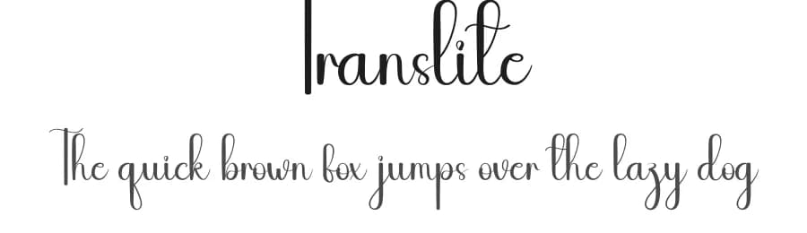 Translite by Andi Moz — Script Handwritten Font