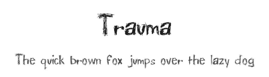 Trauma by Yu Lee — Script Handwritten Font