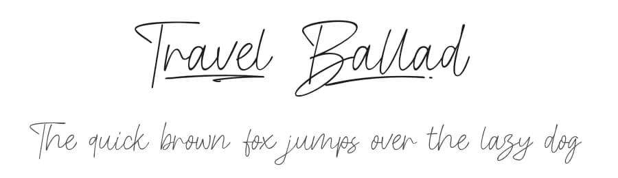 Travel Ballad by Khurasan — Script Handwritten Font