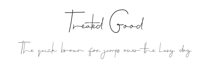 Treated Good by Edric Studio — Script Handwritten Font