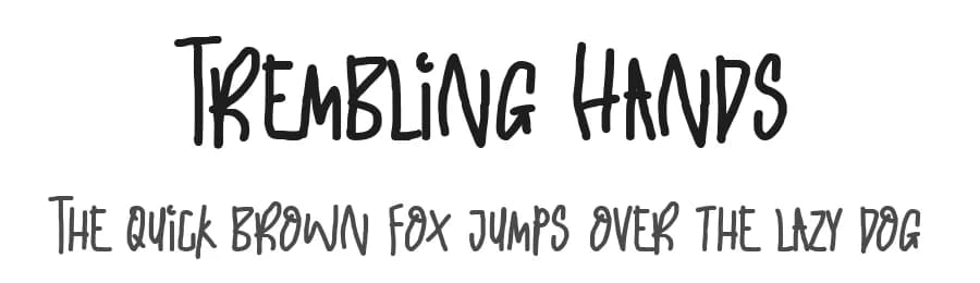 Trembling Hands by olivetype — Script Handwritten Font