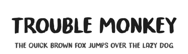 Trouble Monkey by D K — Script Handwritten Font