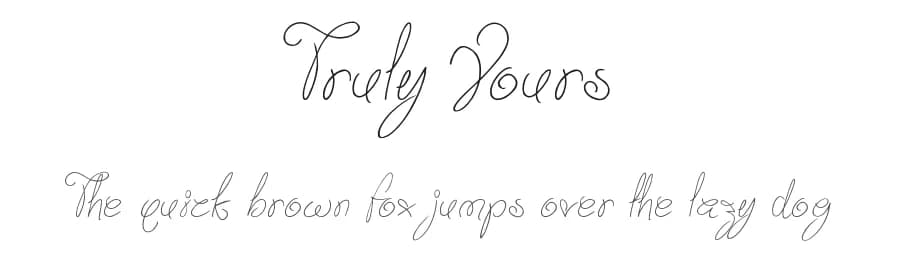 Truly Yours by JSH creates — Script Handwritten Font