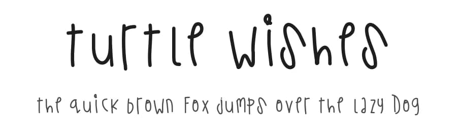 Turtle Wishes by Des Gomez — Script Handwritten Font