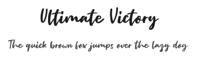 Ultimate Victory by epiclinez — Script Handwritten Font