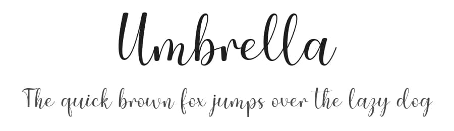 Umbrella by Wahyu Studio — Script Handwritten Font