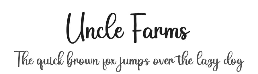 Uncle Farms by Bearytype — Script Handwritten Font