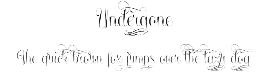Undergone by Måns Grebäck — Script Handwritten Font