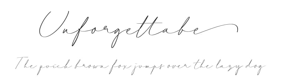 Unforgettable by PS. Ari Setiawan — Script Handwritten Font