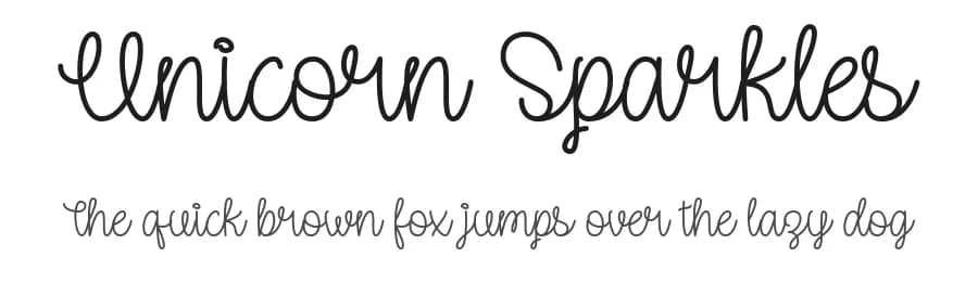 Unicorn Sparkles by Misti's Fonts — Script Handwritten Font