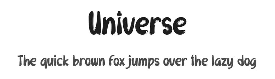 Universe by Scratchones — Script Handwritten Font