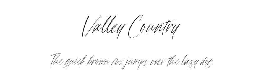 Valley Country by Balpirick Studio — Script Handwritten Font