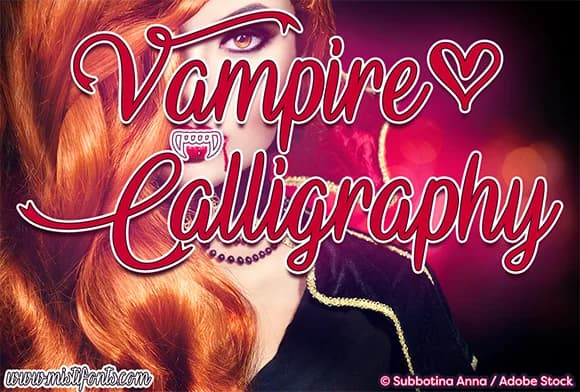 Vampire Calligraphy Font by Misti — Script Handwritten Font