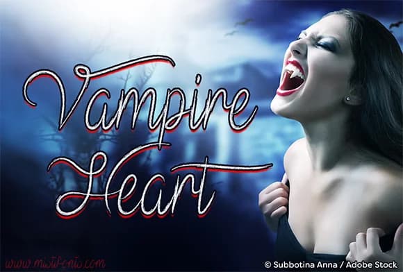 Vampire Heart Font by Misti β Script Handwritten Font