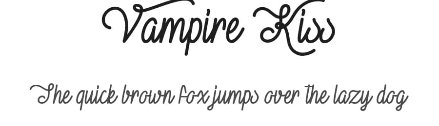 Vampire Kiss by Misti's Fonts — Script Handwritten Font