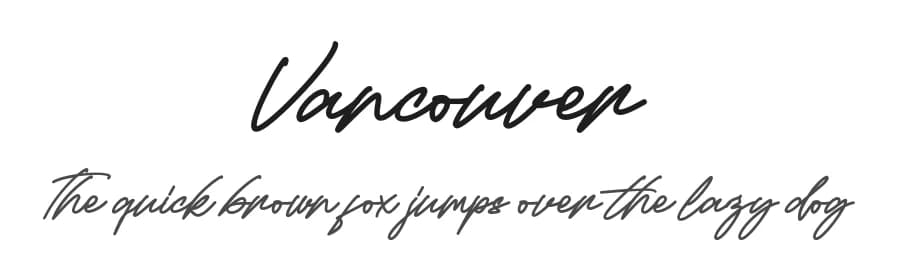 Vancouver by InspiraType — Script Handwritten Font