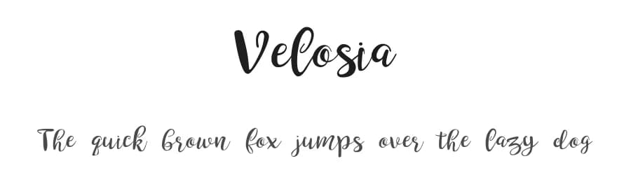 Velosia by Em Nazar — Script Handwritten Font
