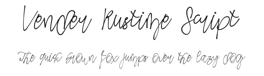 Vender Rustime Script by Edric Studio — Script Handwritten Font