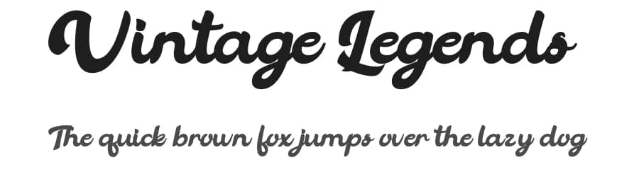 Vintage Legends by Vunira Design — Script Handwritten Font