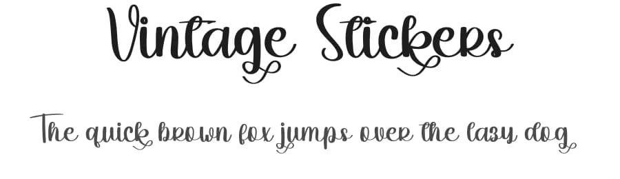 Vintage Stickers by FreshtypeINK — Script Handwritten Font