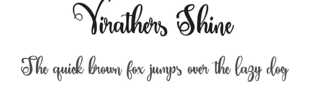 Virathers Shine by Suamzu Art — Script Handwritten Font