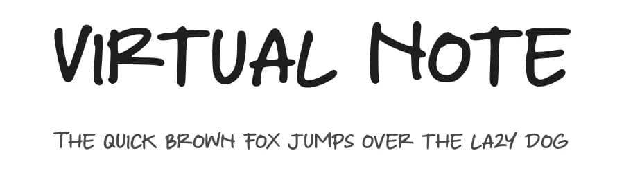 Virtual Note by Alpaprana Studio — Script Handwritten Font