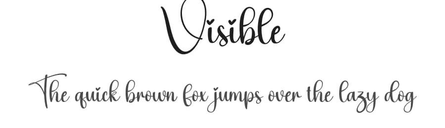 Visible by Scratchones — Script Handwritten Font