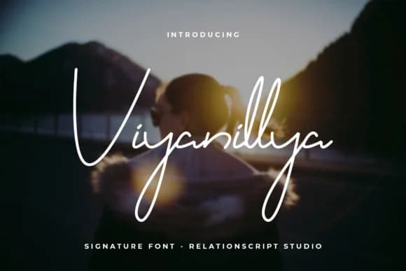 Viyanillya Font by relationscript12 — Script Handwritten Font
