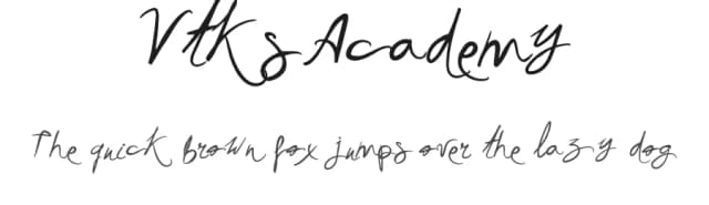 Vtks Academy by Douglas Vitkauskas — Script Handwritten Font