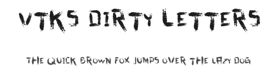 Vtks Dirty Letters by Douglas Vitkauskas β Script Handwritten Font
