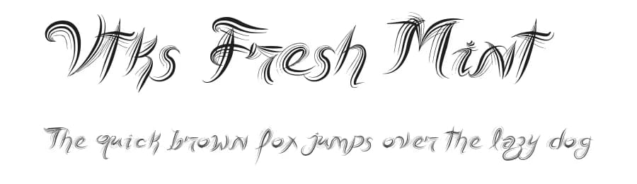 Vtks Fresh Mint by Douglas Vitkauskas β Script Handwritten Font