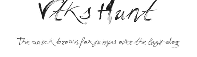 Vtks Hunt by Douglas Vitkauskas — Script Handwritten Font