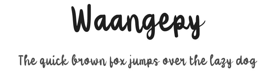 Waangepy by wepfont.com — Script Handwritten Font