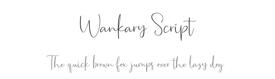 Wankary Script by Beautypes — Script Handwritten Font