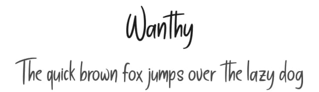 Wanthy by Bale — Script Handwritten Font