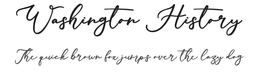 Washington History by Octotype | Thomas Boucherie — Script Handwritten Font
