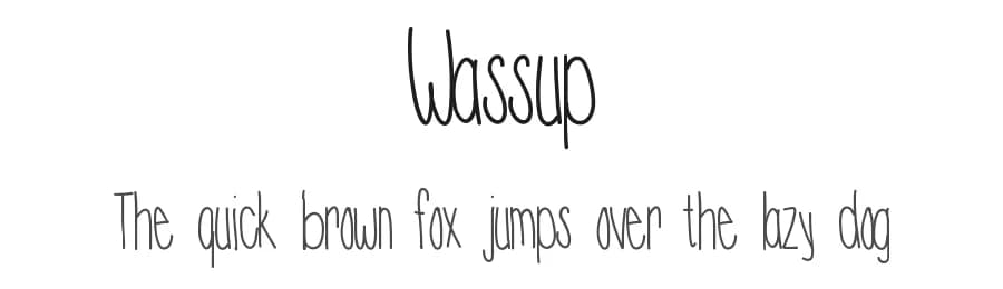 Wassup by Vanessa Bays — Script Handwritten Font
