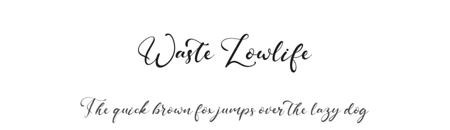 Waste Lowlife by Kong Font — Script Handwritten Font